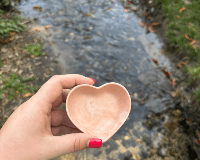 Petit pot cœur terracotta 