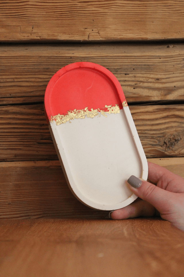 Vide poche bicolore rouge