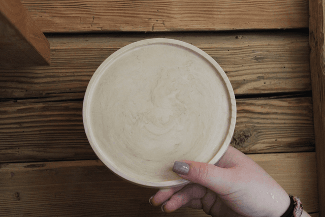 Plateau rond beige S