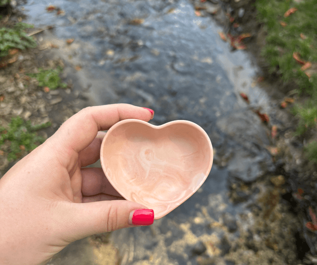 Petit pot cœur terracotta 